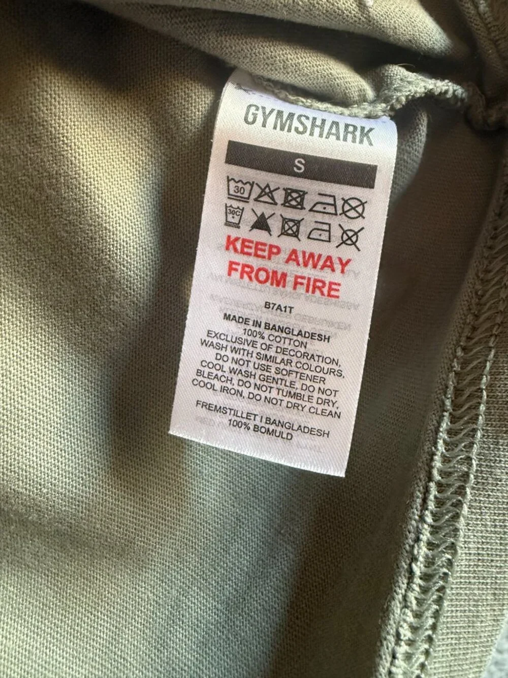 Gymshark Heavyweight Cotton T-Shirt - Unit Green - Picture 3 of 4